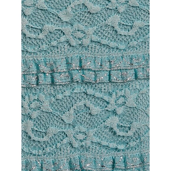 Turquois Lace Flutter Sleeve Bodycon Dress - Guess Los Angeles - Picture 7 of 7